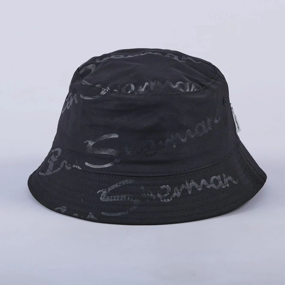Plastisol Reversible Bucket Hat (Black) - Image 4