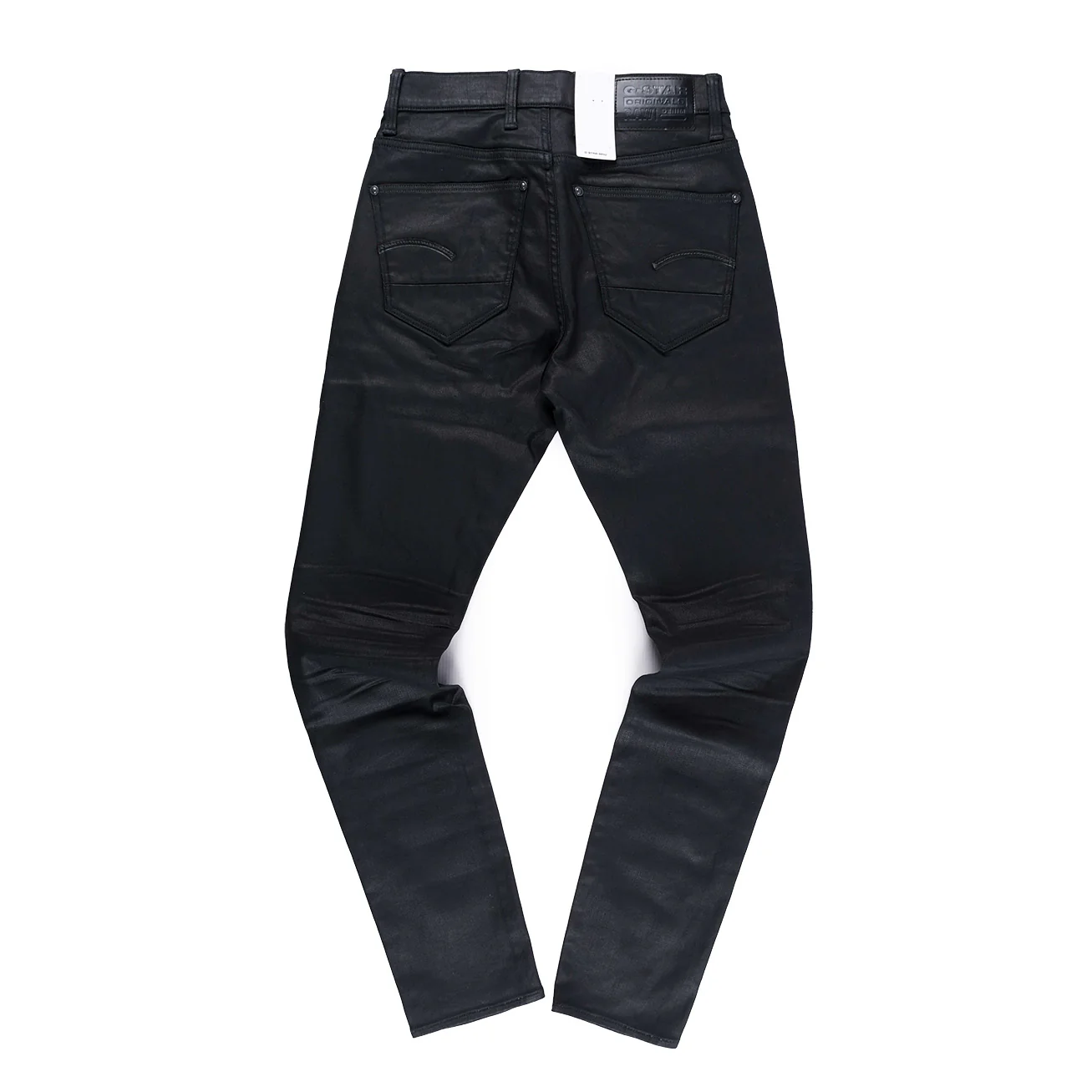 Revend Wax Coated Skinny Jeans (Black) - Image 3
