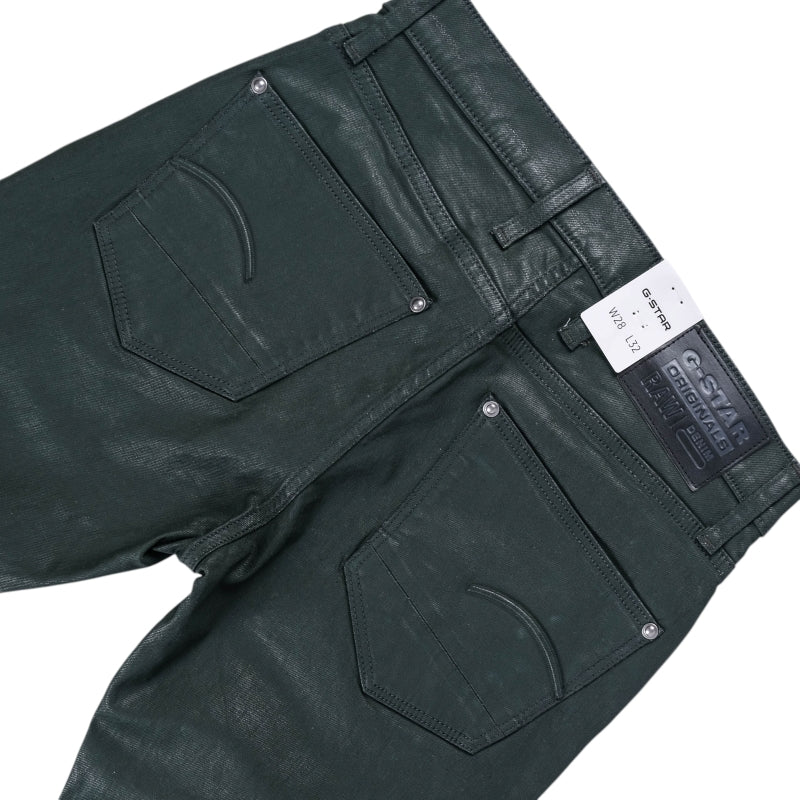 Revend FWD Skinny Wax Coated Jeans (Dark Green) - Image 4
